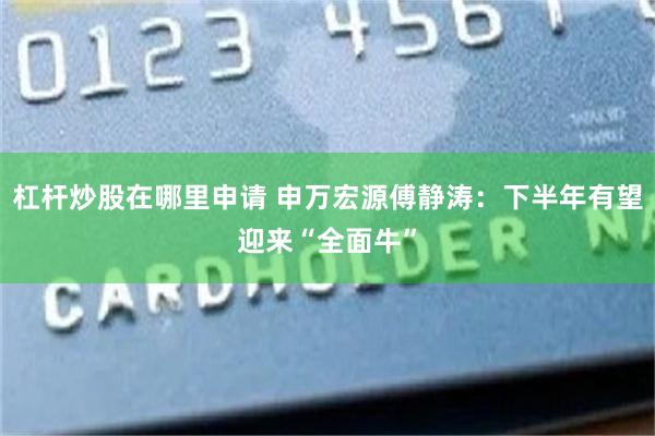 杠杆炒股在哪里申请 申万宏源傅静涛：下半年有望迎来“全面牛”
