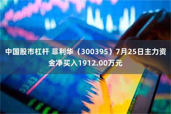 中国股市杠杆 菲利华（300395）7月25日主力资金净买入1912.00万元