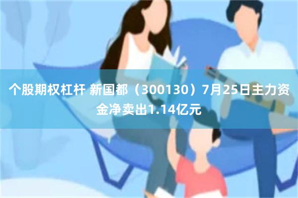 个股期权杠杆 新国都（300130）7月25日主力资金净卖出1.14亿元