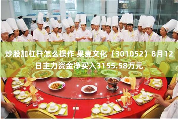 炒股加杠杆怎么操作 果麦文化（301052）8月12日主力资金净买入3155.58万元