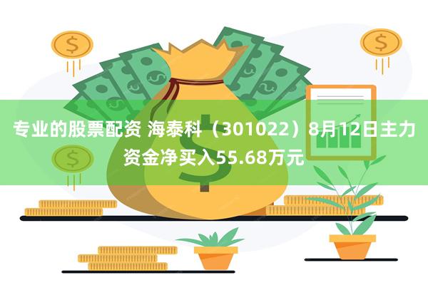 专业的股票配资 海泰科（301022）8月12日主力资金净买入55.68万元