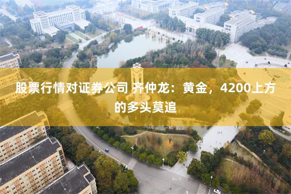 股票行情对证券公司 齐仲龙：黄金，4200上方的多头莫追