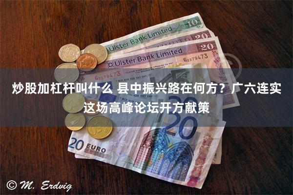 炒股加杠杆叫什么 县中振兴路在何方？广六连实这场高峰论坛开方献策