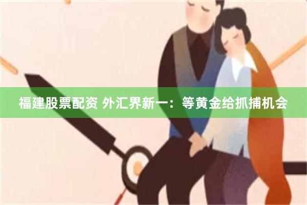 福建股票配资 外汇界新一：等黄金给抓捕机会