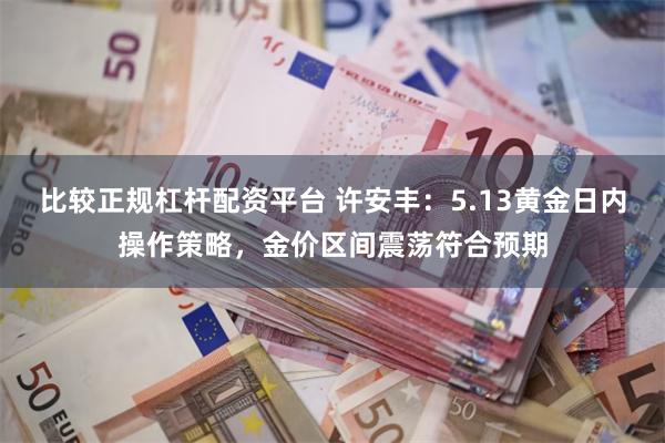 比较正规杠杆配资平台 许安丰：5.13黄金日内操作策略，金价区间震荡符合预期