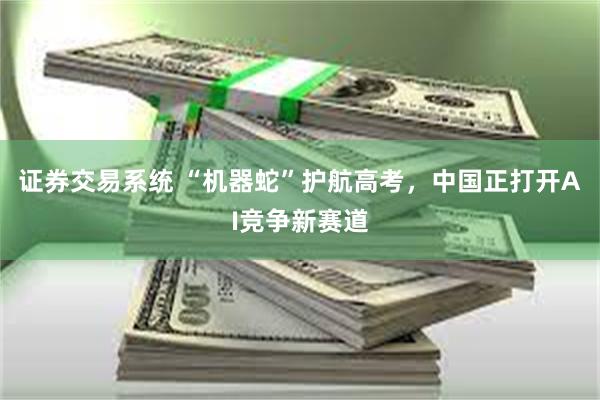 证券交易系统 “机器蛇”护航高考，中国正打开AI竞争新赛道