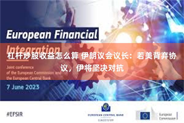 杠杆炒股收益怎么算 伊朗议会议长：若美背弃协议，伊将坚决对抗