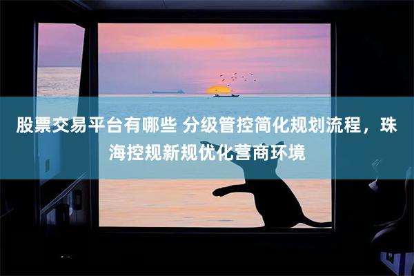 股票交易平台有哪些 分级管控简化规划流程，珠海控规新规优化营商环境